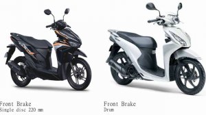 Honda Click 125i vs Honda Dio 110 Test specification comparison