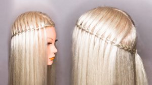 ЛАЙФХАК ДЛЯ ВОЛОС  ПРОСТОЙ СПОСОБ СДЕЛАТЬ КОСУ ВОДОПАД ИЗ ОБЫЧНЫХ КОСИЧЕК  EASY WATERFALL BRAID