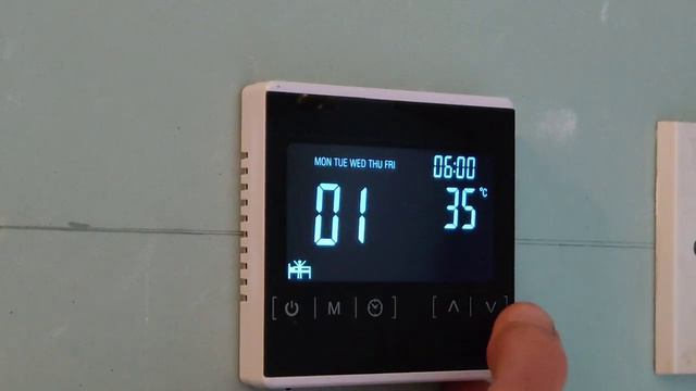eBay underfloor heating thermostat manual MH1822D programming tutorial.