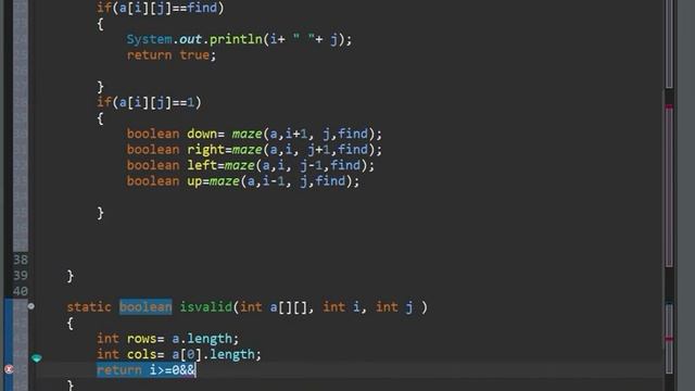 Rat in a Maze(recursion ) in java Solution