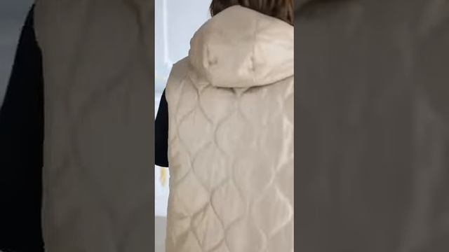 Жилет женский утепленный стеганный оверсайз большие размеры - 106785234