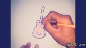 Как нарисовать гитара, простые рисунки, How to draw a guitar