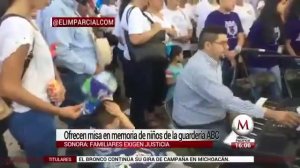 Misa en memoria de los niños de la guardería ABC en Sonora