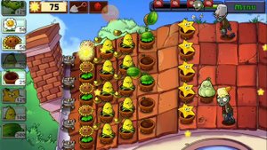 Plant vs zombie level 9 уровень на крыше