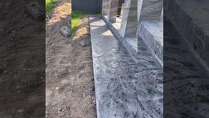 Печатный бетон, отмостка дома