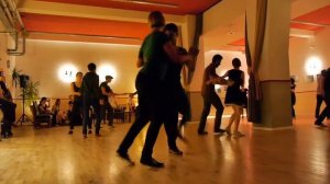 Ali and Kris from SwingStep, lindy hop social dance, August 2014