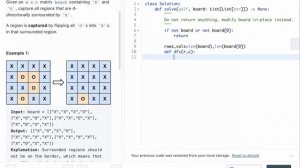 LEETCODE 130 SURROUNDED REGIONS PYTHON | DFS