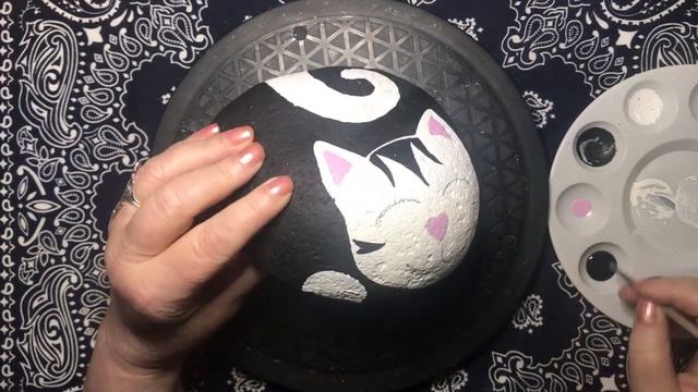 🎨 Easy Rock Painting Cat | Sleeping Kitty Garden Stone Tutorial