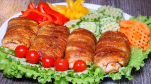 Необычные Куриные Рулетики. Быстрый и Вкусный Вариант Горячего Блюда!