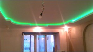 Потолок из гипсокартона с светодиодной подсветкой