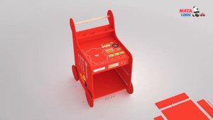 Детская игровая тележка-каталка с набором инструментов Pit Stop | Схема сборки