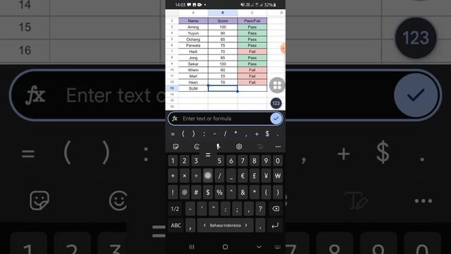 How do I calculate the sum of a column in Google Sheets?
