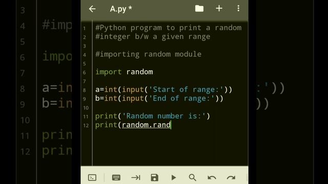 Print a #random #integer between a given #range in #Python смотреть онлайн