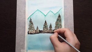 Ёлочки / Рисунок акварелью