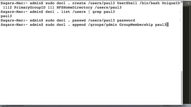 User and group commands in Mac terminal | create and delete users and groups смотреть онлайн