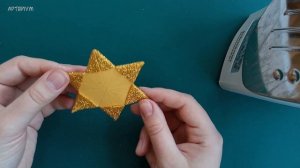 Объемные звёзды своими руками [ШАБЛОН ВНУТРИ] ? Украшение на ёлку рождественская звезда из фоамиран