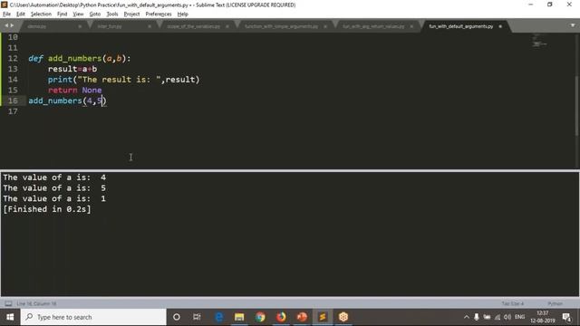 76.Complete Python Basics for Automation - Functions with default Arguments