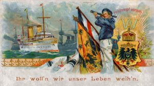 Deutsches Flaggenlied / Stolz weht die Flagge Schwarz-Weiß-Rot / Unsere Marine