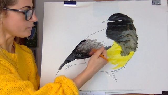 Learn how to draw a BIRD WITH SPRAY PAINT BACKGROUND: STEP BY STEP GUIDE! (Age 5 +) смотреть онлайн