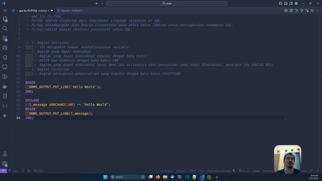 ORACLE DATABASE TUTORIAL #64  PL SQL ANONYMOUS BLOCK