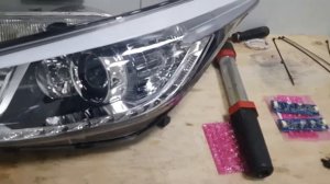 Kia ceed 2014 замена штатных линз на Optima Intellegent