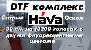 DTF комплекс HaVa 30 см на i3200 головах с двумя флуоресцентными цветами. Старый Оскол.