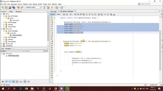 6-Java ArrayList--addAll method --باللغة العربية