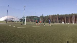 Тренировка вратарей детской команды U-12, U-13, U-14 . Тренер - Лев Горелик