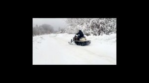 Самодельный снегоход с мотодвиглом Suzuki GSF Bandit