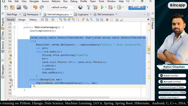 Part-03  Creating GUI Project Using JAVA  | Java Project | Core Java | Incapp | Rahul Chauhan Sir