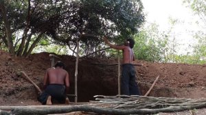 Build House underground Using wood | Primitive technology , Building Skill