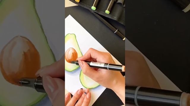 How to draw an avocado. Speedpaint. SKETCHMARKER