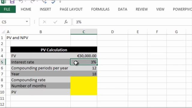 How to calculated Present Value in Excel смотреть онлайн