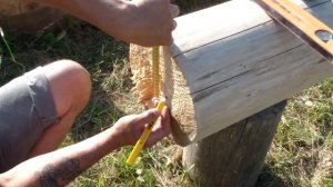 Tочим цепь бензопилы своими руками! И распиливаю бревно вдоль бензопилой.