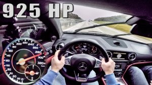 Mercedes E63 AMG Coupe 925 HP GAD 5.8 V8 BiTurbo POV Автобан ДРАЙВ.