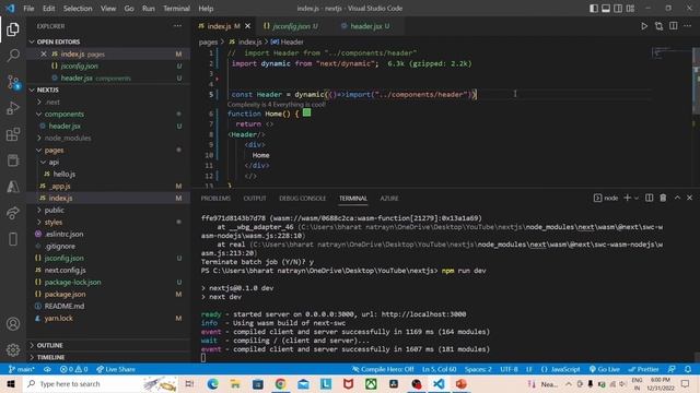 NEXT.JS TUTORIAL #34 DYNAMIC IMPORT IN NEXT.JS #nextjs13 #nextjstutorial #datahacks