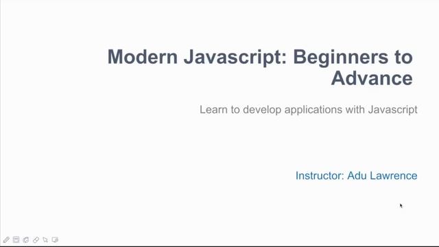01 - Modern Javascript - Introduction