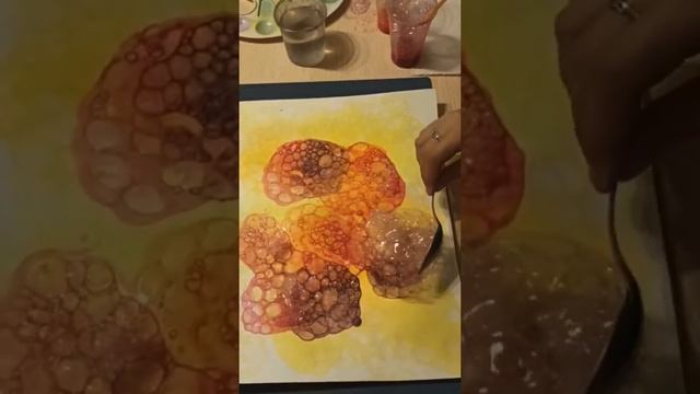 Занятие 4. Тема: «Гортензия. Рисование мыльными пузырями и мятой бумагой» смотреть онлайн