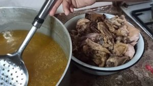 Новогодний холодец из домашних куриных голов,лапок и шеек. 2021