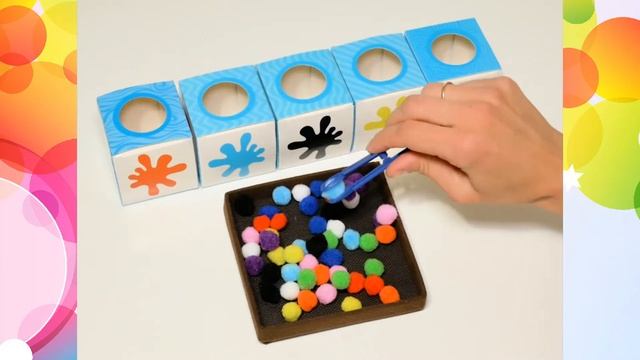 ??Обзор развивающего набора - Цветные бомбошки - сортер-копилка - IQ-ZABIAKA