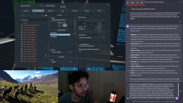 Real-Time Coding With Chat GPT-4 in Space Engineers Game