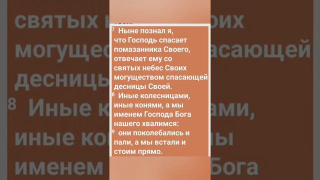 Псалом сегодняшнего дня √ 19