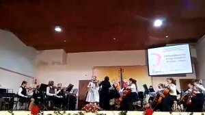 Попурри на тему песен Пахмутовой А.Н. оркестр ДМШ2 г.Казань и соло на скрипке Анелия Койшигулова