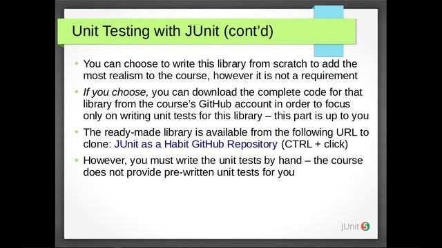 GRG-001 JUnit as a Habit: Introduction. смотреть онлайн