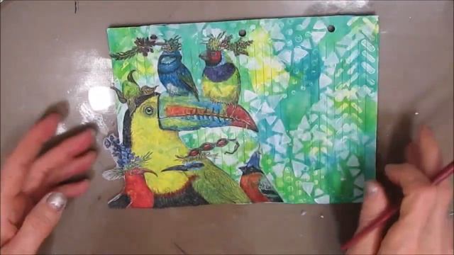 Napkin Art Journal Tutorial- Using Parts of Stencils смотреть онлайн