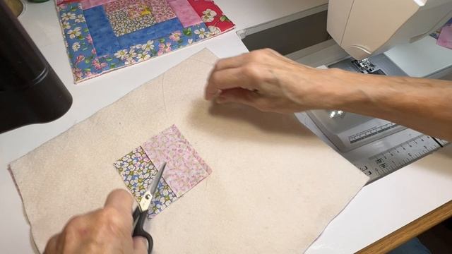 Quilt As You Go Log Cabin Quilt Square - A Tulip Square Quilting  Sewing Tutorial