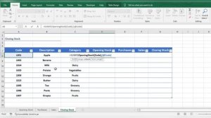 Creating a Simple Stock Sheet Template in Excel With Navigation Bar | Inventory Management