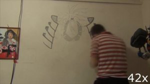 Рисунок на стене карандашом #5