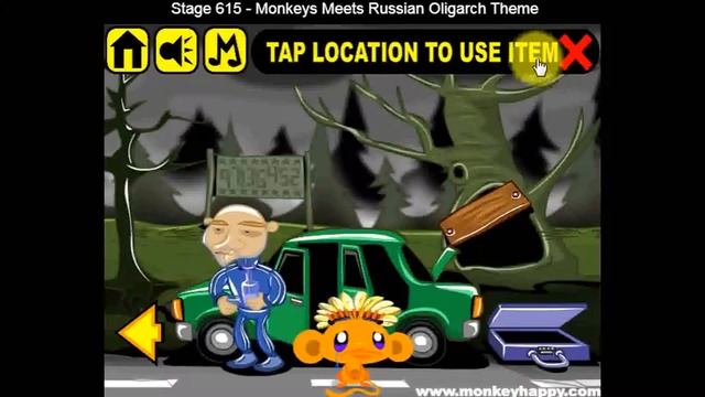 Прохождение Игры. Обезьянки идут к счастью. Этап 615. Обезьяны Встречают Российского Олигарха. смотреть онлайн
