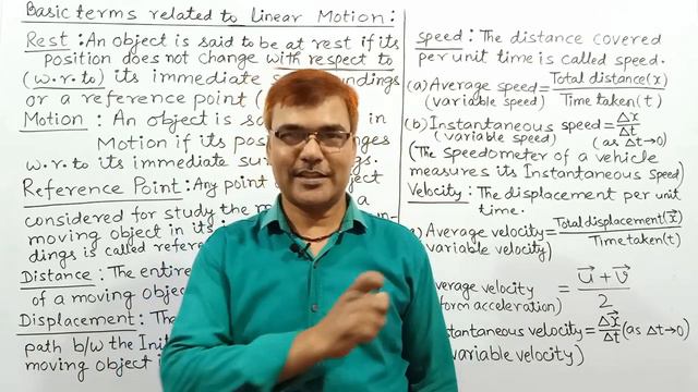 Motion in One Dimension|Basic terms related to it|Instantaneous Speed|Average Speed|by Satyendra si смотреть онлайн